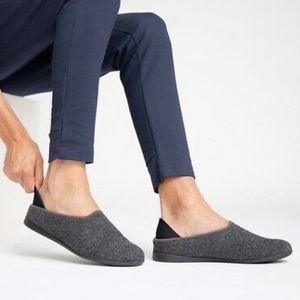 Mahabis Classic Gray Felted Wool Slippers Shoes 38
